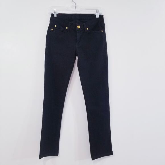 7 For All Mankind Jeans Roxanne Black Denim - Picture 1 of 12
